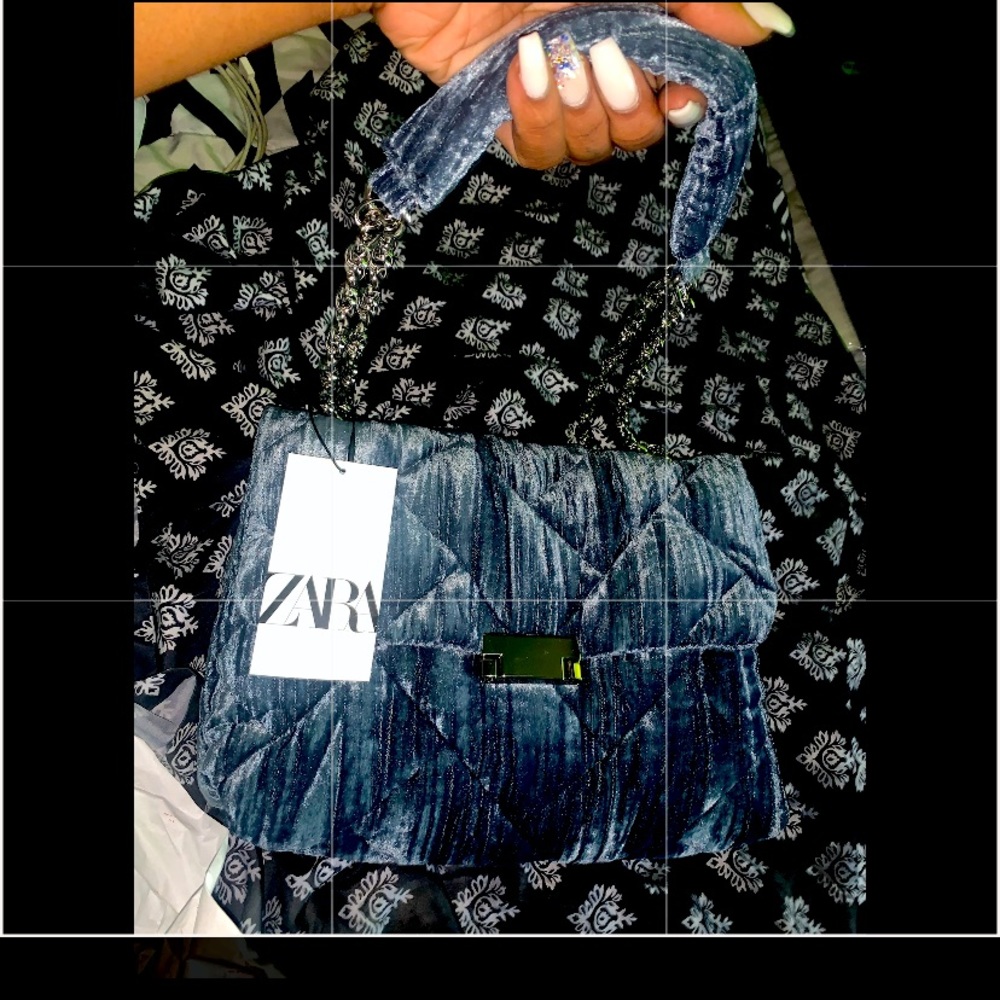 Blue valor shoulder bag
